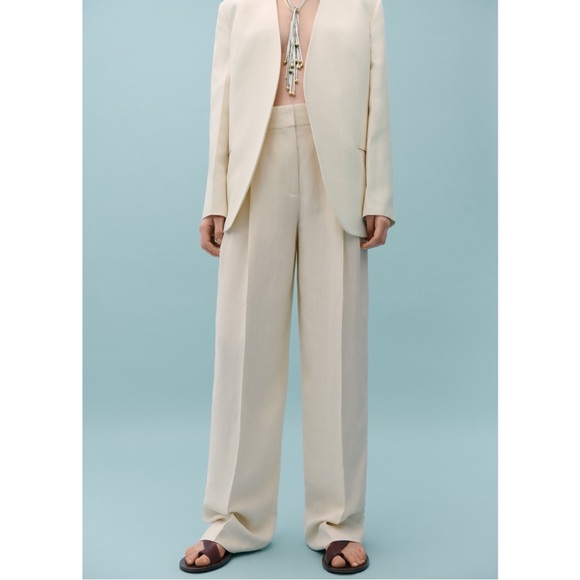 NWT Mango x Victoria Beckham Pleated Suit Trousers size 4 - Picture 2 of 6